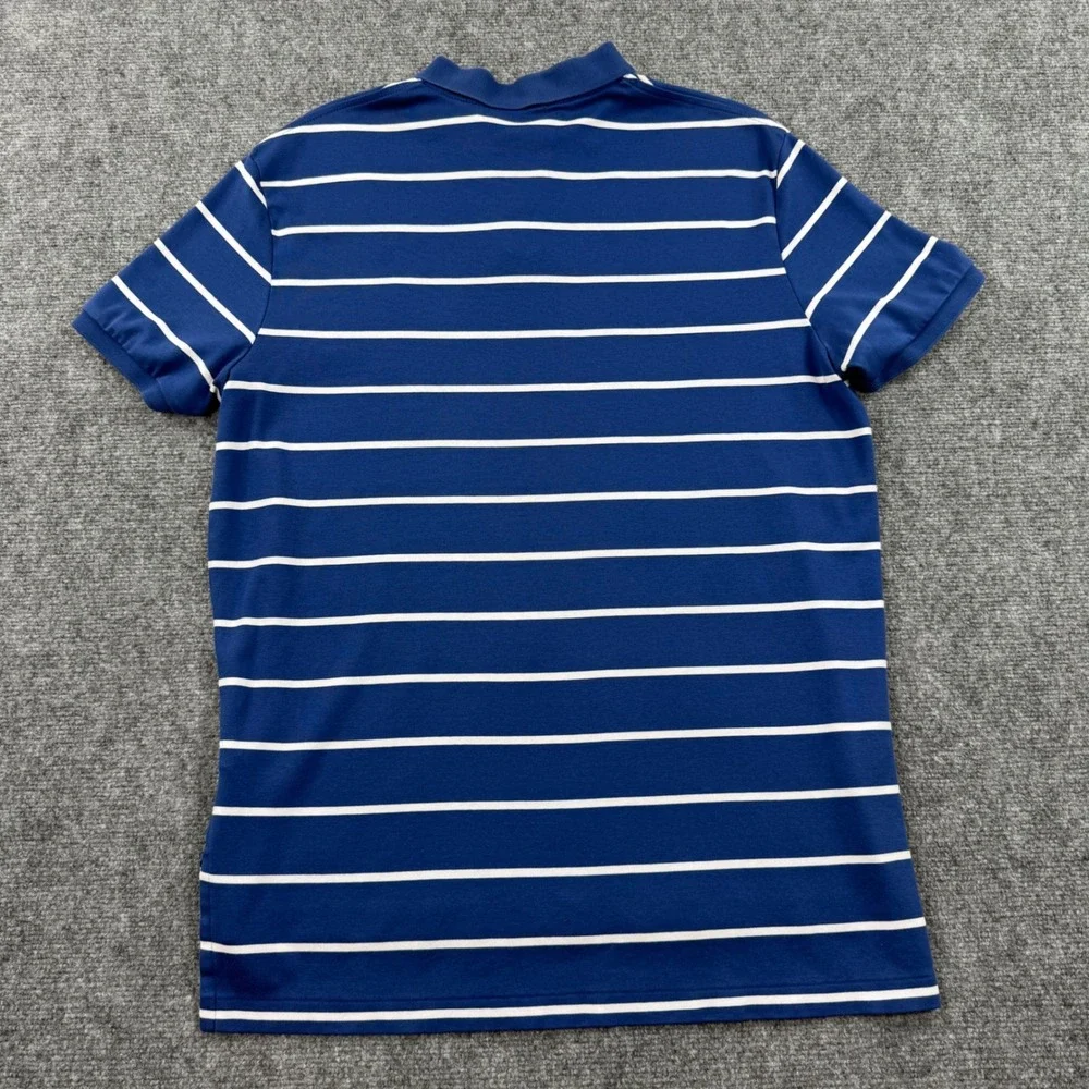 Polo Ralph Lauren Polo‎ Shirt XL Blue Striped Short Sleeve Excellent Mens